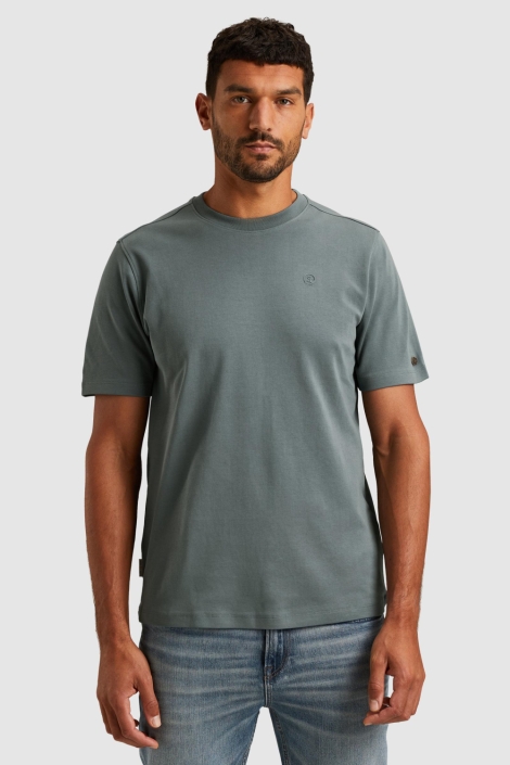Cast Iron short sleeve r-neck regular fit in